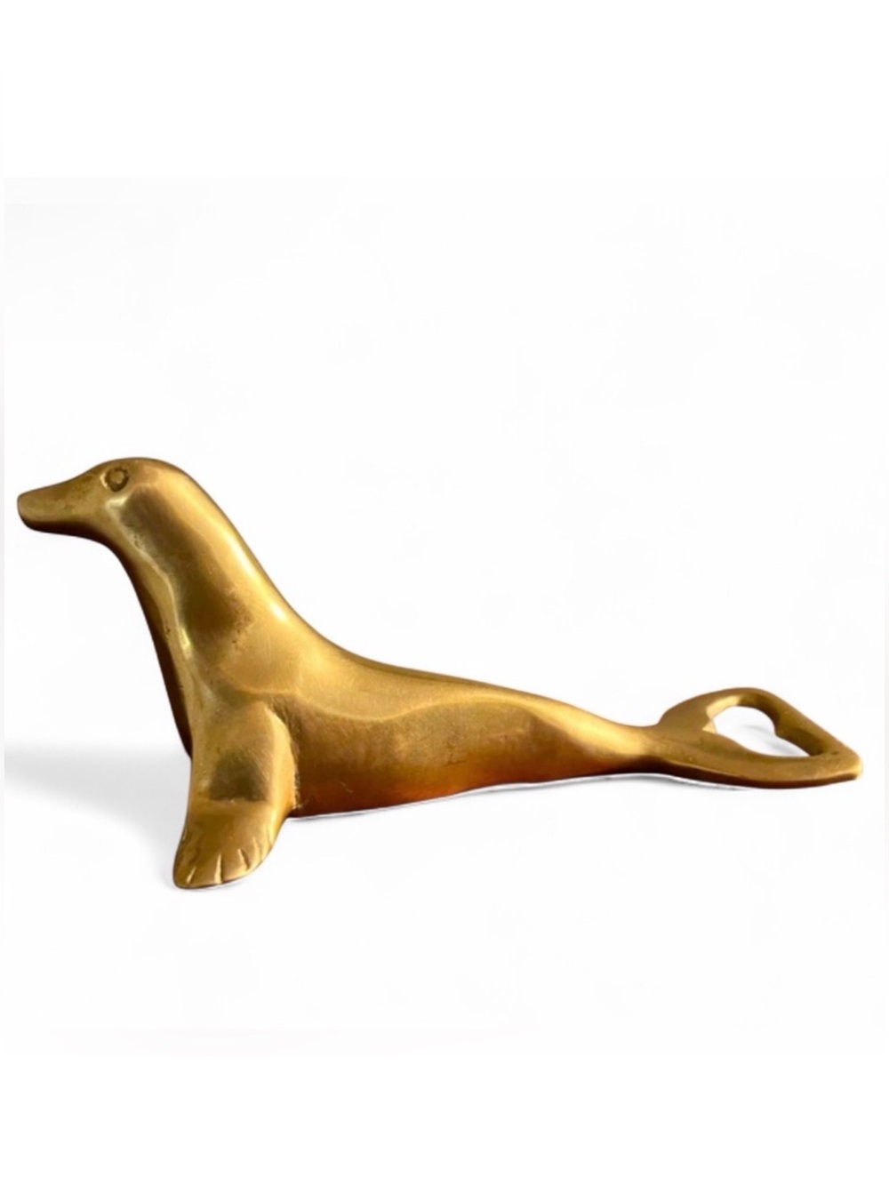 Vintage Solid Brass Seal Bottle Opener